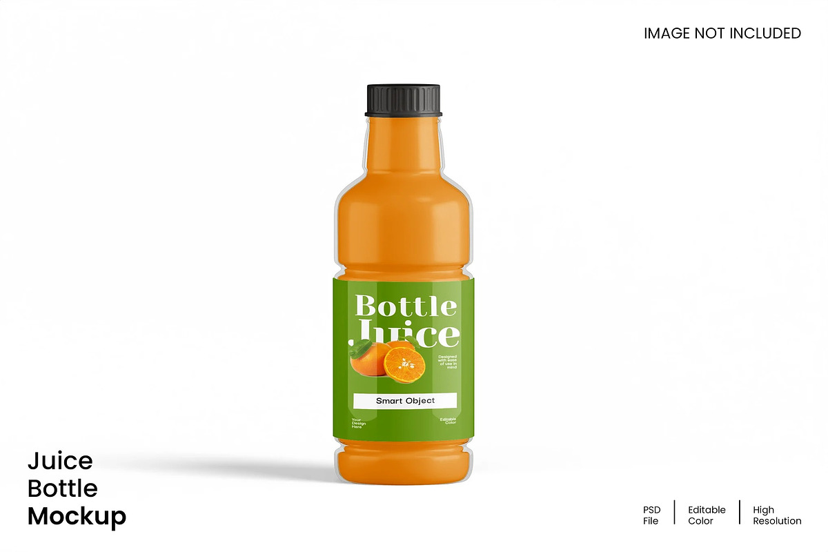 Juice Bottle Mockup, a Packaging Mockup by renderstockmarket