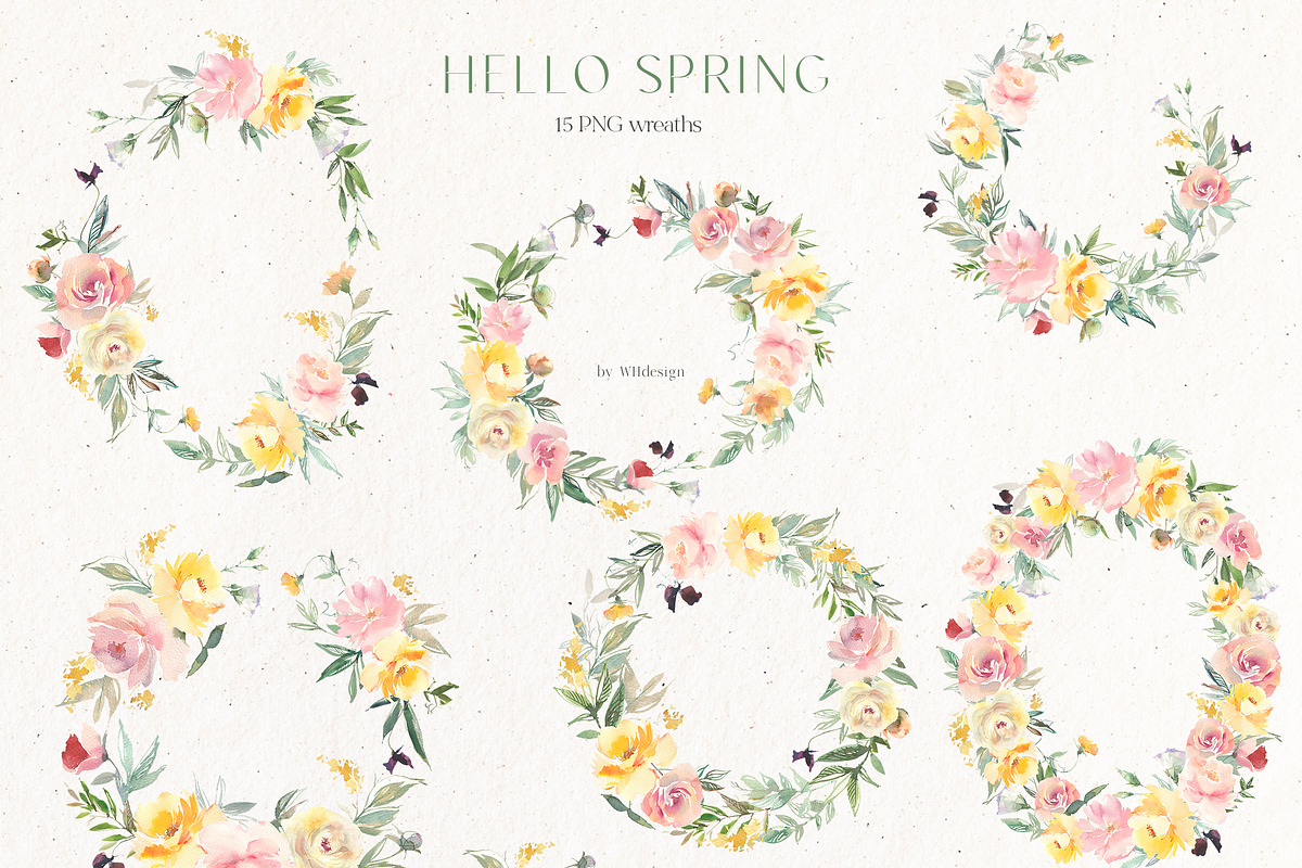 Hello Spring Watercolor ClipArt, an Animal Illustration by whiteheartdesign (Photo 10 of 24)