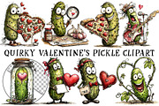 Quirky Valentine's Pickle Clipart, an Illustration by OK Design (Thumbnail 2 of 6)