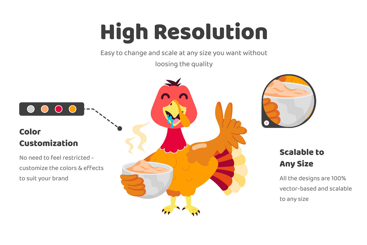 Turkey Cartoon Stickers Set, an Emoji Icon by Vectors Market (Photo 3 of 6)