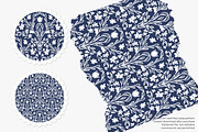 hand drawn folk floral pattern, a Pattern Graphic by Pink Studio Art (Thumbnail 2 of 4)