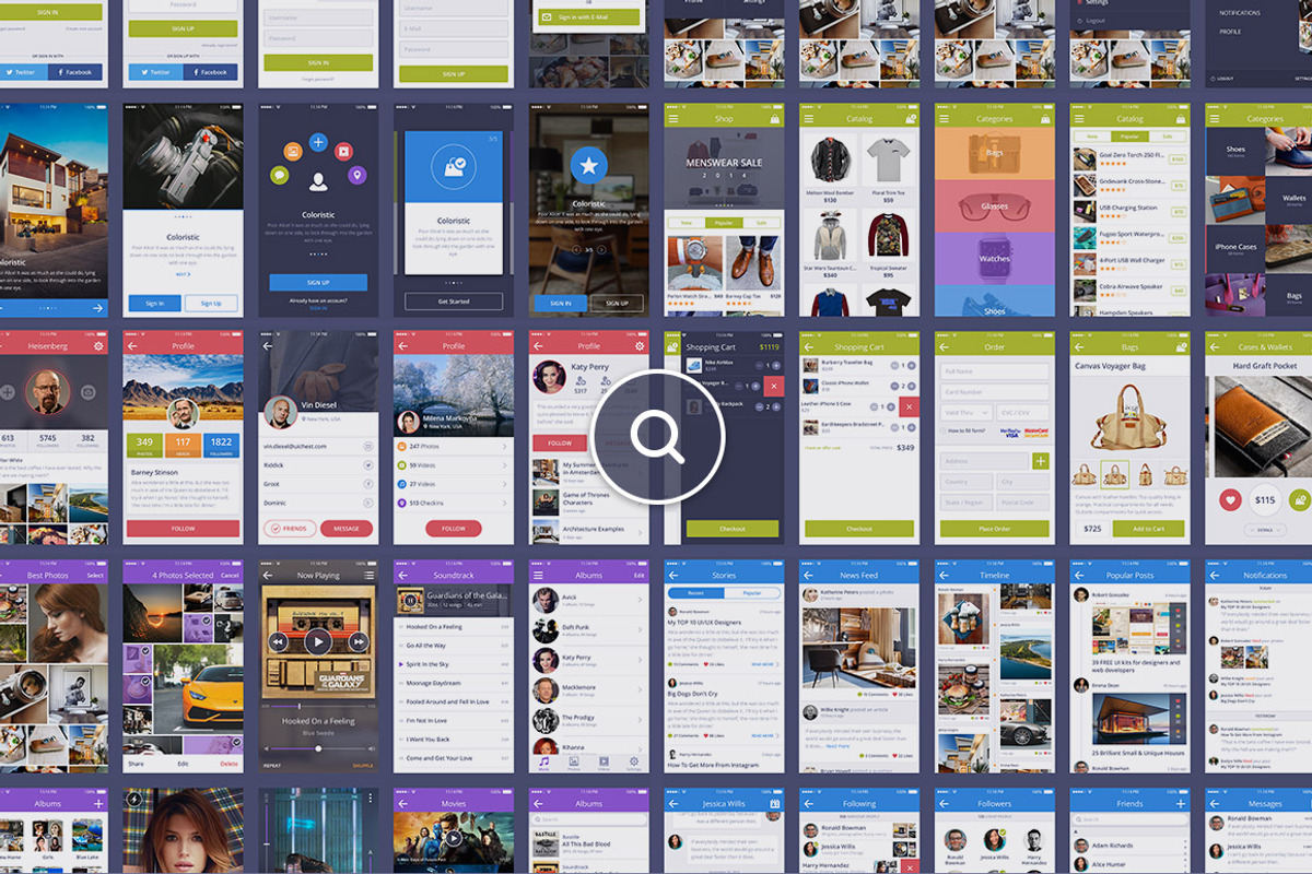 Coloristic UI Kit, an UI Kit Template by UI Chest (Photo 2 of 5)