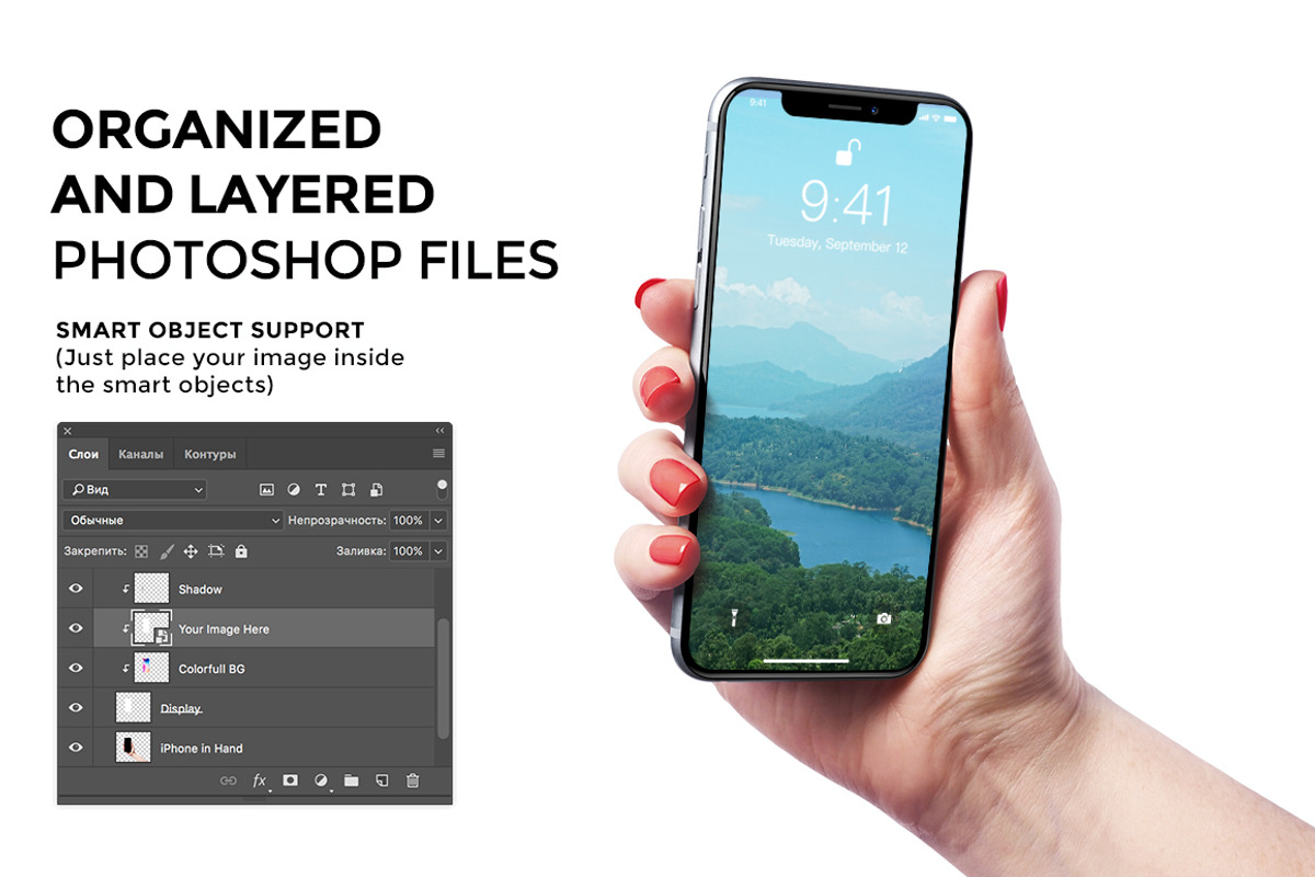 iPhone X Mockup version 3, an iPhone Mockup by Mockup Store (Photo 3 of 3)