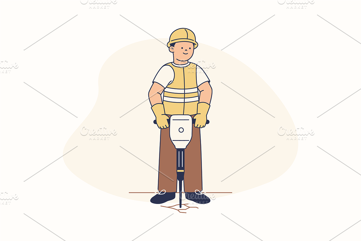 Construction Worker Illustration, an Object Graphic by Jump Studio (Photo 5 of 12)