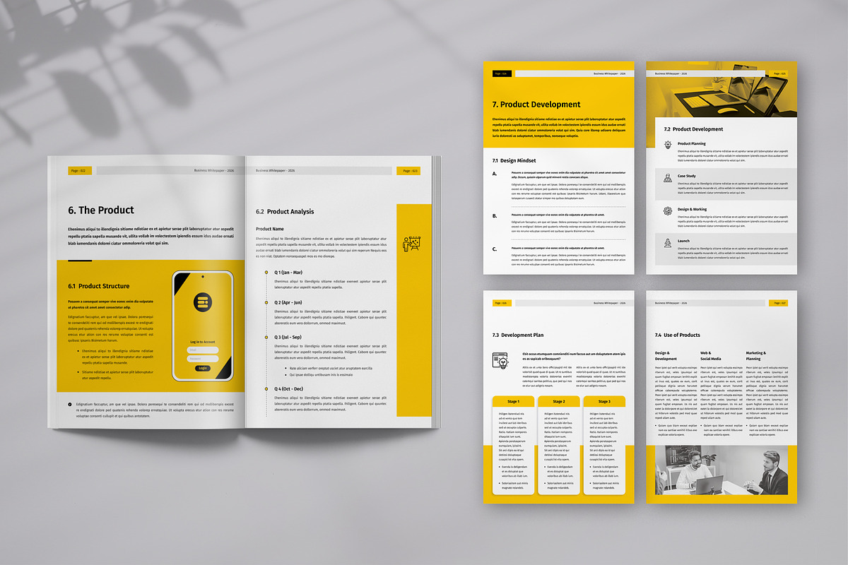 Whitepaper | Canva, Word, InDesign, a Brochure Template by OrcShape (Photo 10 of 17)