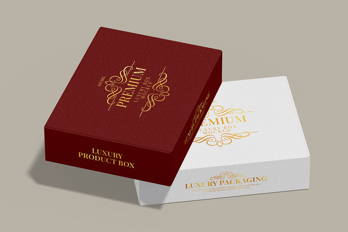 Luxury Box Mockup, a Packaging Mockup by Unerispace (Photo 4 of 5)