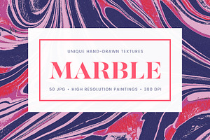 50 hand-drawn marble textures