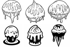 Delicious Melted Desserts and Sweets, an Object Graphic by Billah Hub