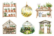 Spring Greenhouse Clipart, an Illustration by CreationArt (Thumbnail 3 of 5)