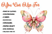 Spring Butterfly Sublimation Clipart, an Illustration by CreationArt (Thumbnail 2 of 7)