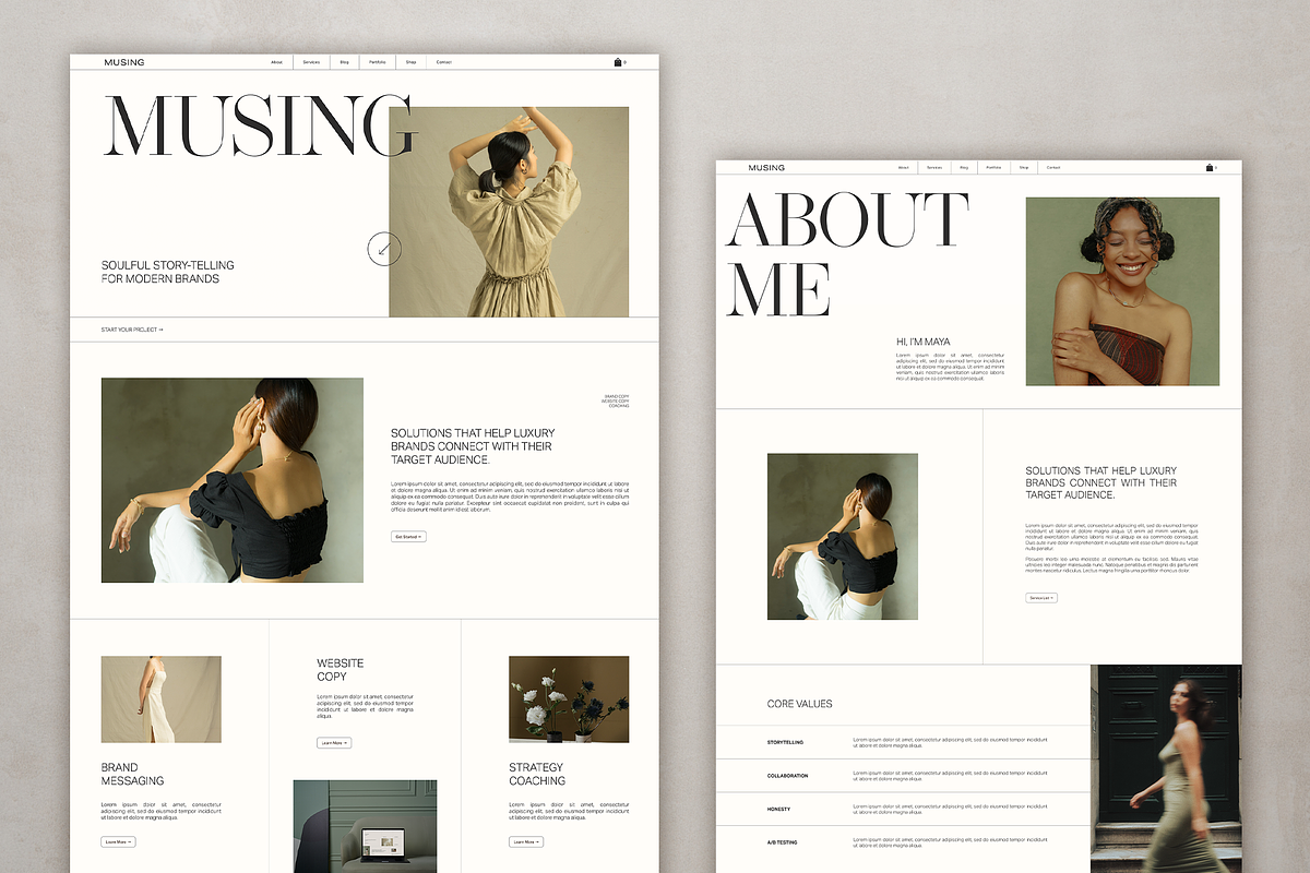 Musing: Squarespace 7.1 Template, a Squarespace Template by The Styled Square (Photo 8 of 10)
