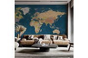 Vector World Map - Large&Detailed, a Decorative Illustration by PorcuPen Works (Thumbnail 7 of 7)