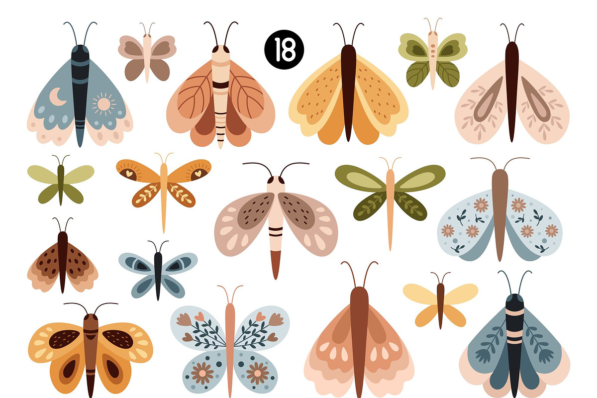 Butterfly clipart, a Seasonal Illustration by JulzaArt (Photo 2 of 6)