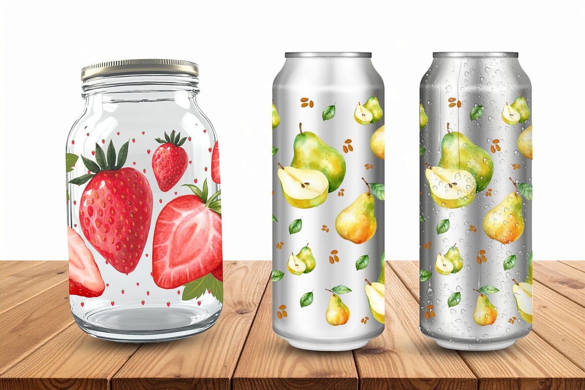 Fruity Tumbler Wrap Set of 3, a Pattern Graphic by Traveling Designer (Photo 6 of 6)