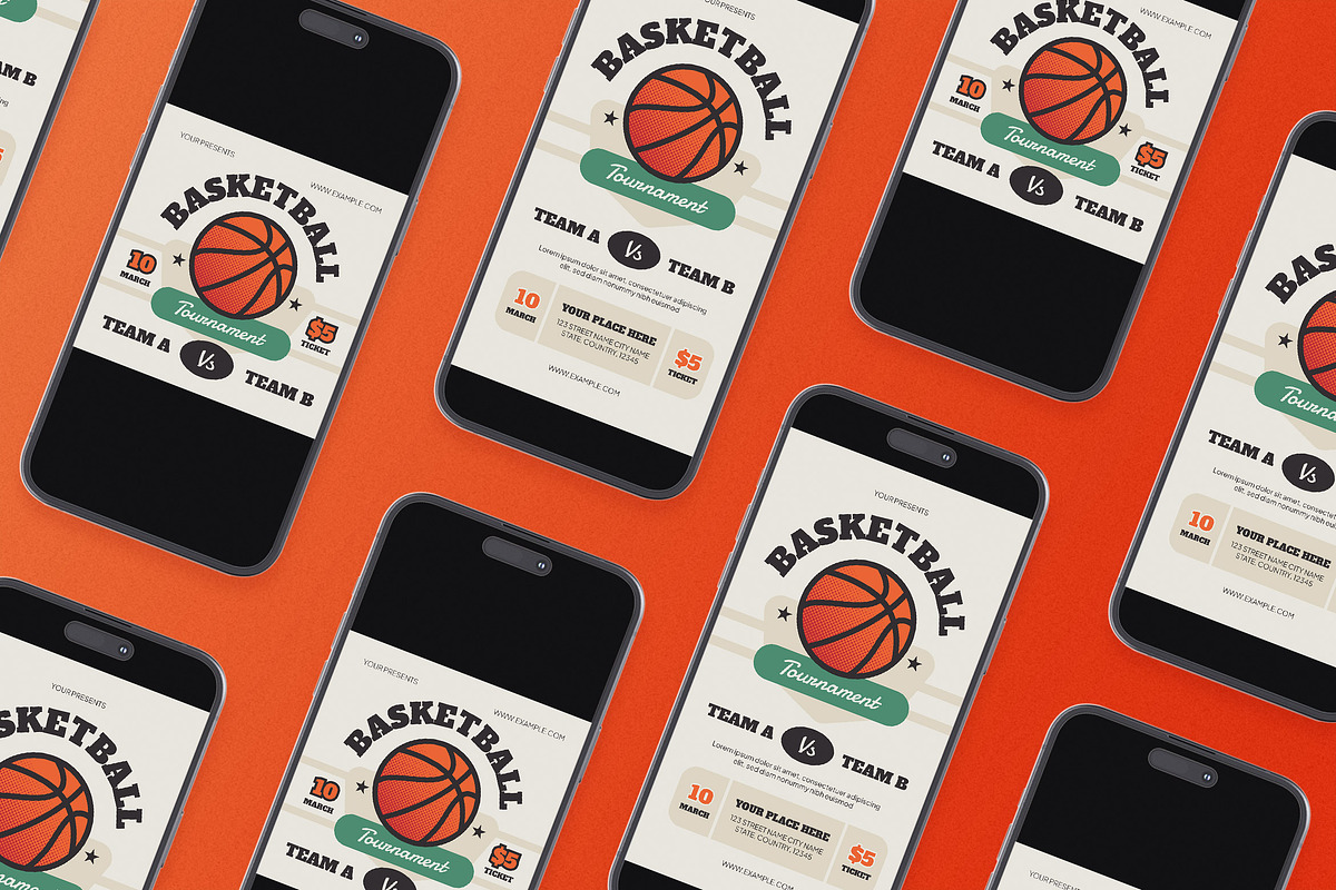 Basketball Tournament Flyer Set, a Flyer Template by Aiyari Graphic (Photo 2 of 3)