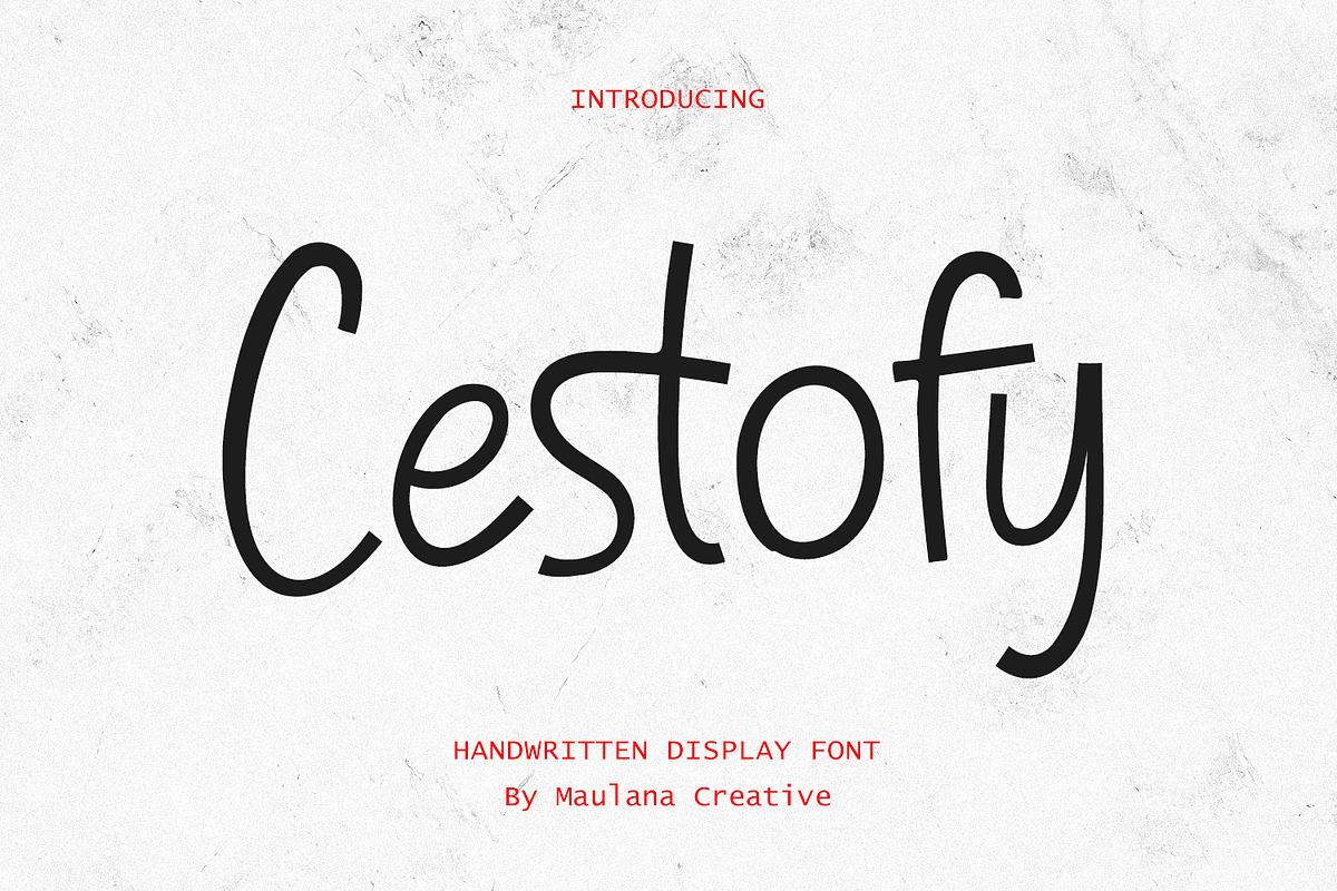 Cestofy Expressive Sans Serif Handwr, a Sans Serif Font by Maulana Creative (Photo 1 of 7)