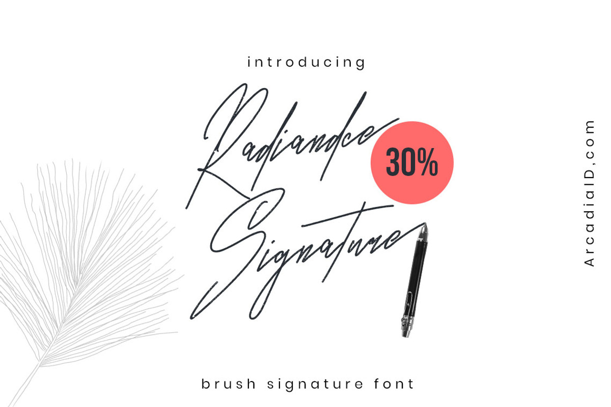 Radiandce | Brush Signature Font