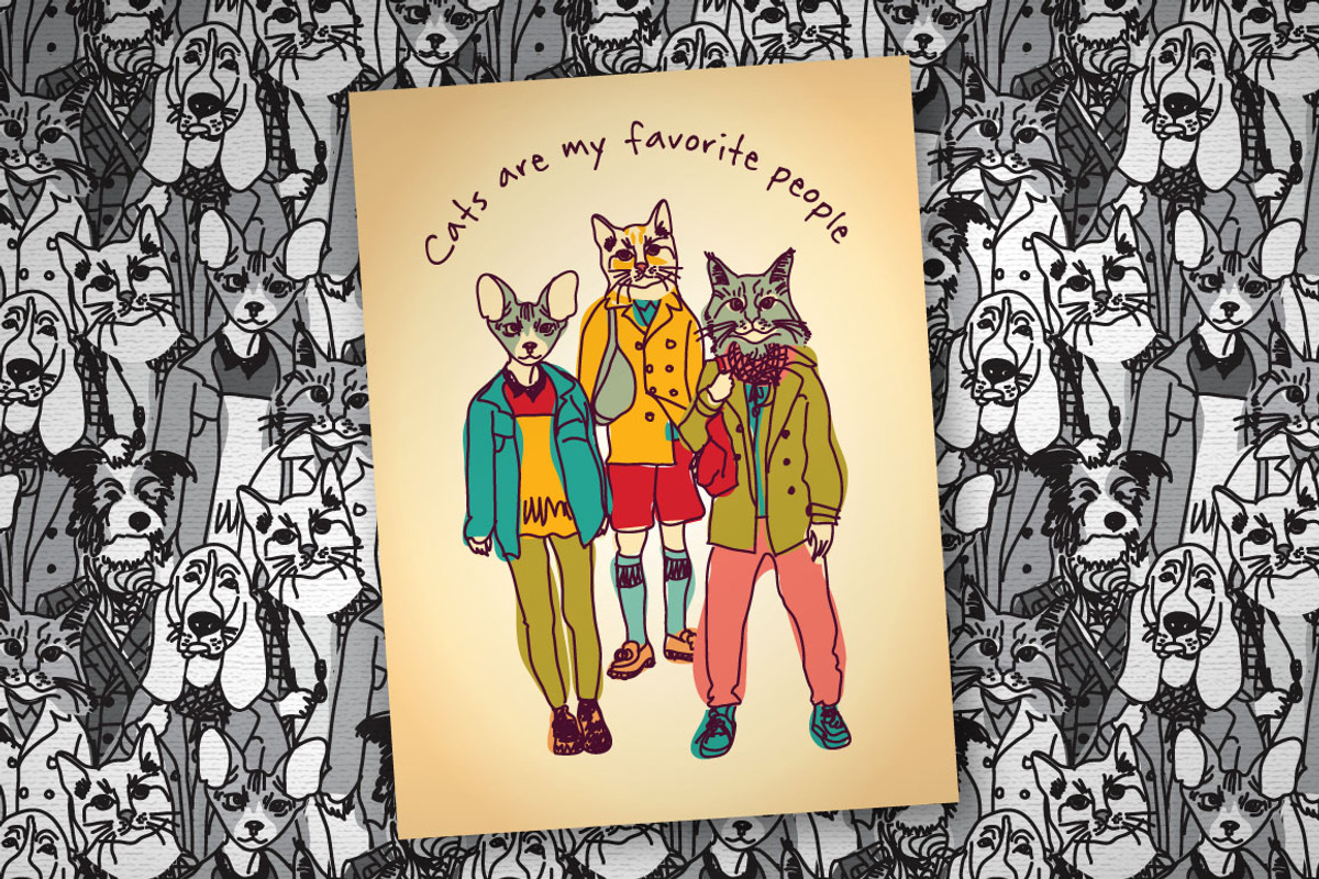 People like animals vector set, an Animal Illustration by Crowhouse (Photo 6 of 6)