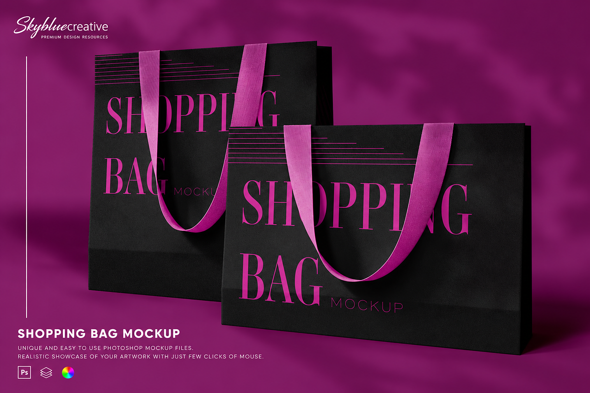 Shopping Bag Mockup, a Packaging Mockup by skybluecreative (Photo 1 of 2)