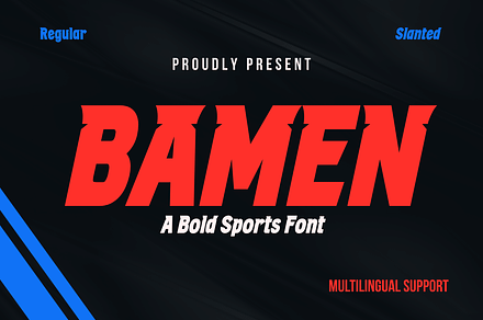 BAMEN | Athletic Font, a Font by twinstd