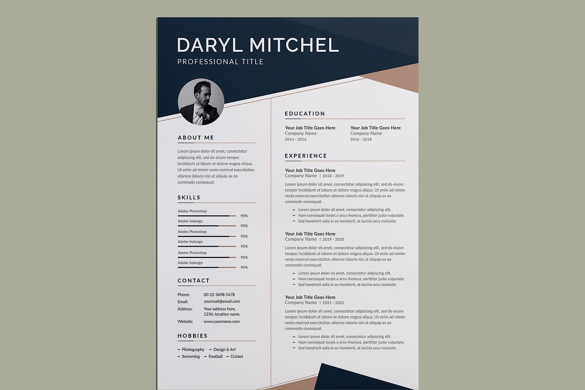 Minimal Resume Template | Word & PSD preview 3