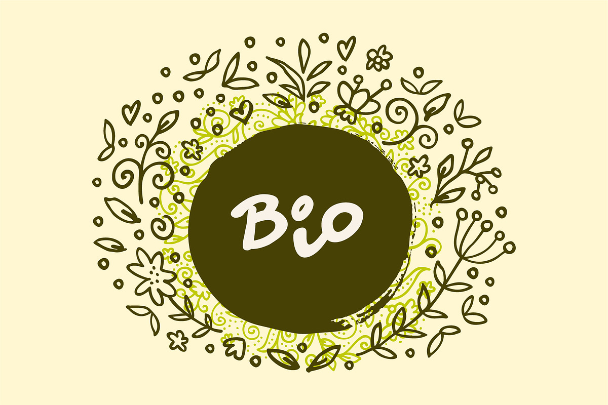 Raw Bio Vegan Food Labels, a Food Illustration by Soulful Vectors (Photo 2 of 6)