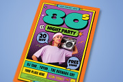 80s Party Flyer Template, a Flyer Template by megarez (Thumbnail 2 of 3)