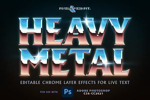 Heavy Metal Chrome Layer Styles