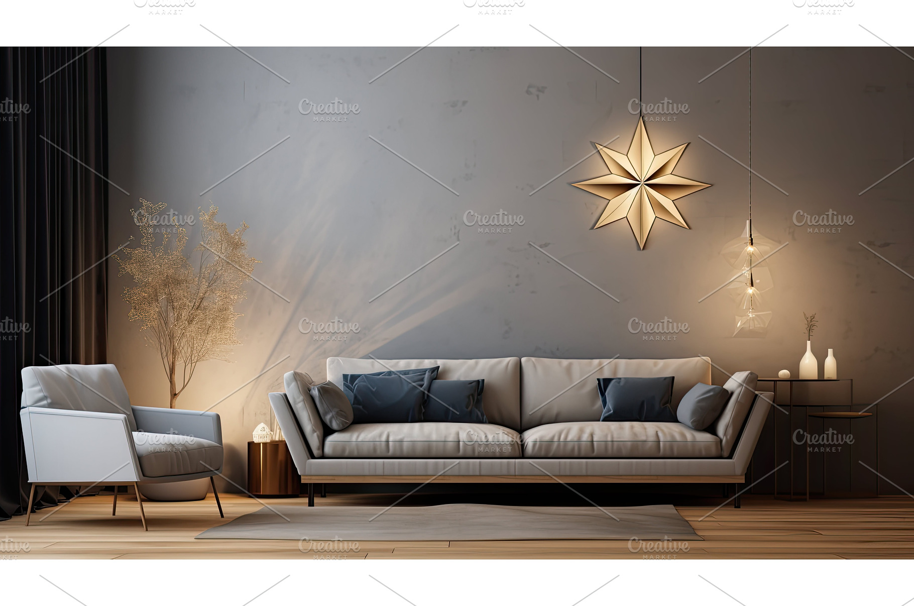 living star lamp ai generated, an Arts & Entertainment Photo by pikepicture