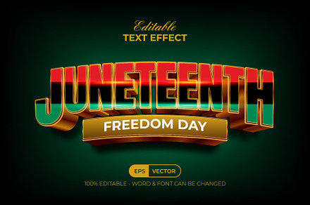 Juneteenth Text Effect 3D Style