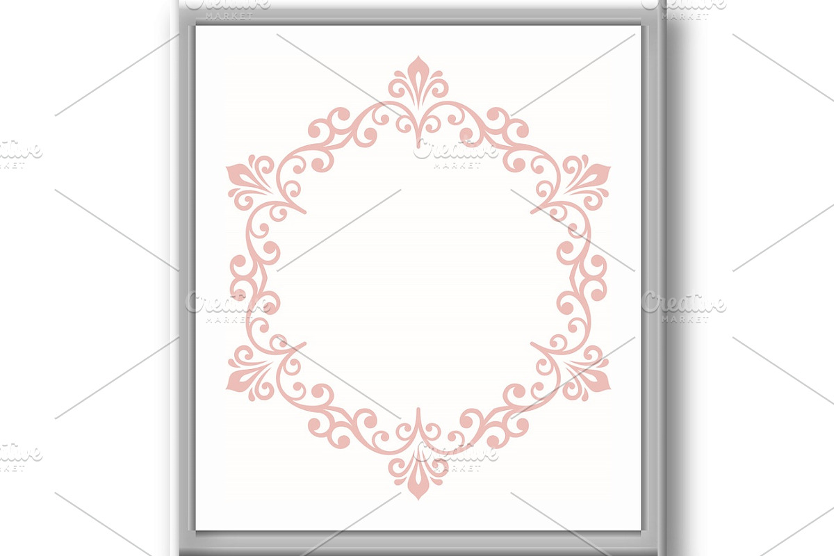 Floral Abstract Round Vector Frame, a Pattern Graphic by FineArtStudio (Photo 3 of 3)