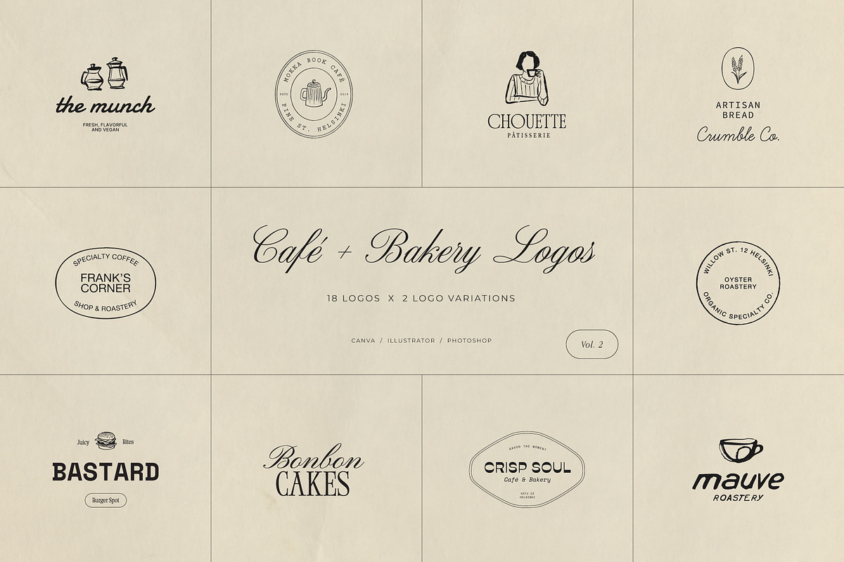 Food & Cafe Logos - 36 Templates