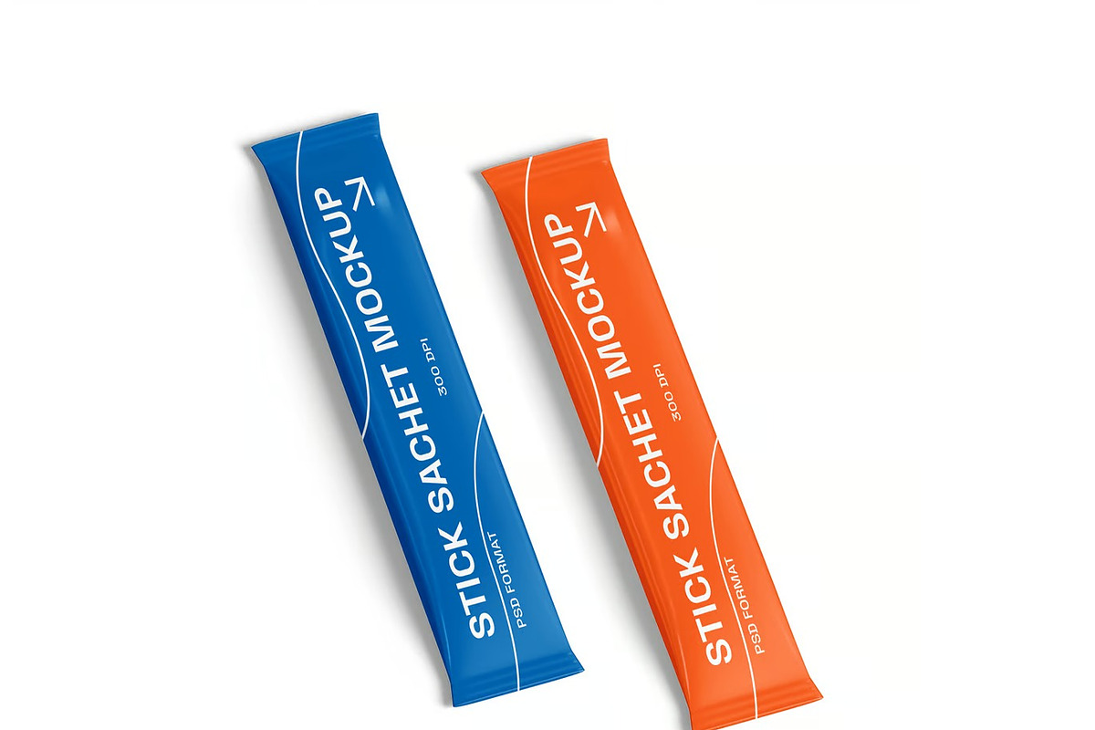 Stick Sachet Packaging Mockup, a Packaging Mockup by renderstockmarket (Photo 4 of 4)
