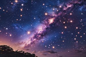 Milky Way galaxy band, an Illustration by wavebreak