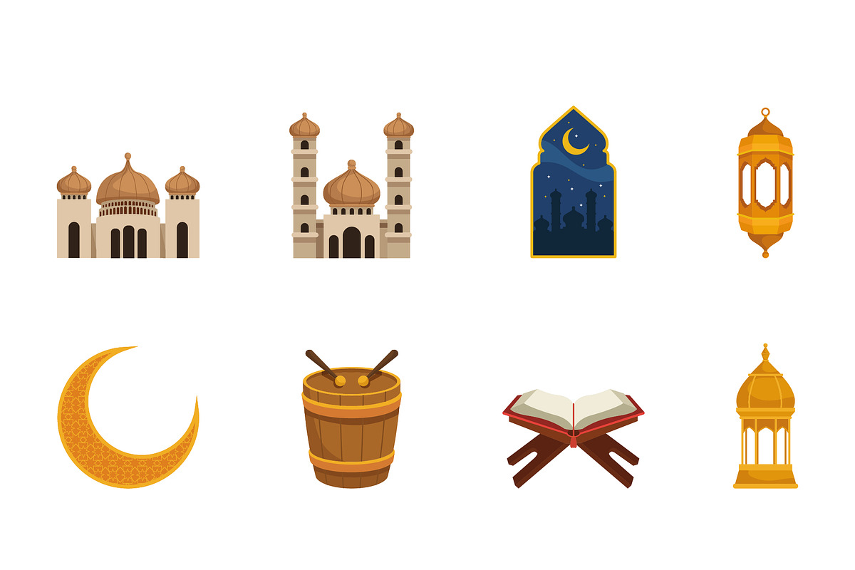 Islamic Festival Icon Set