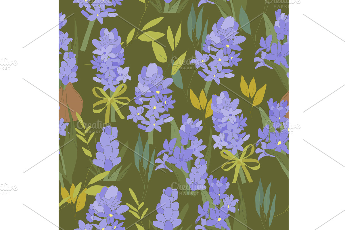 Seamless Pattern with Fresh Spring, an Object Illustration by Maria Starus