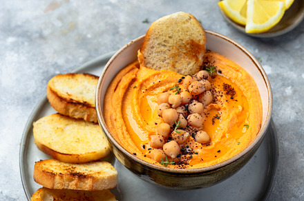 Healthy Homemade chickpea Hummus, a Food & Drink Photo by Marina_Pronina