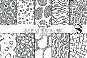 Seamless Glitter Animal Prints Slvr, a Pattern Graphic by RaccoonGirl Design (Thumbnail 1 of 3)
