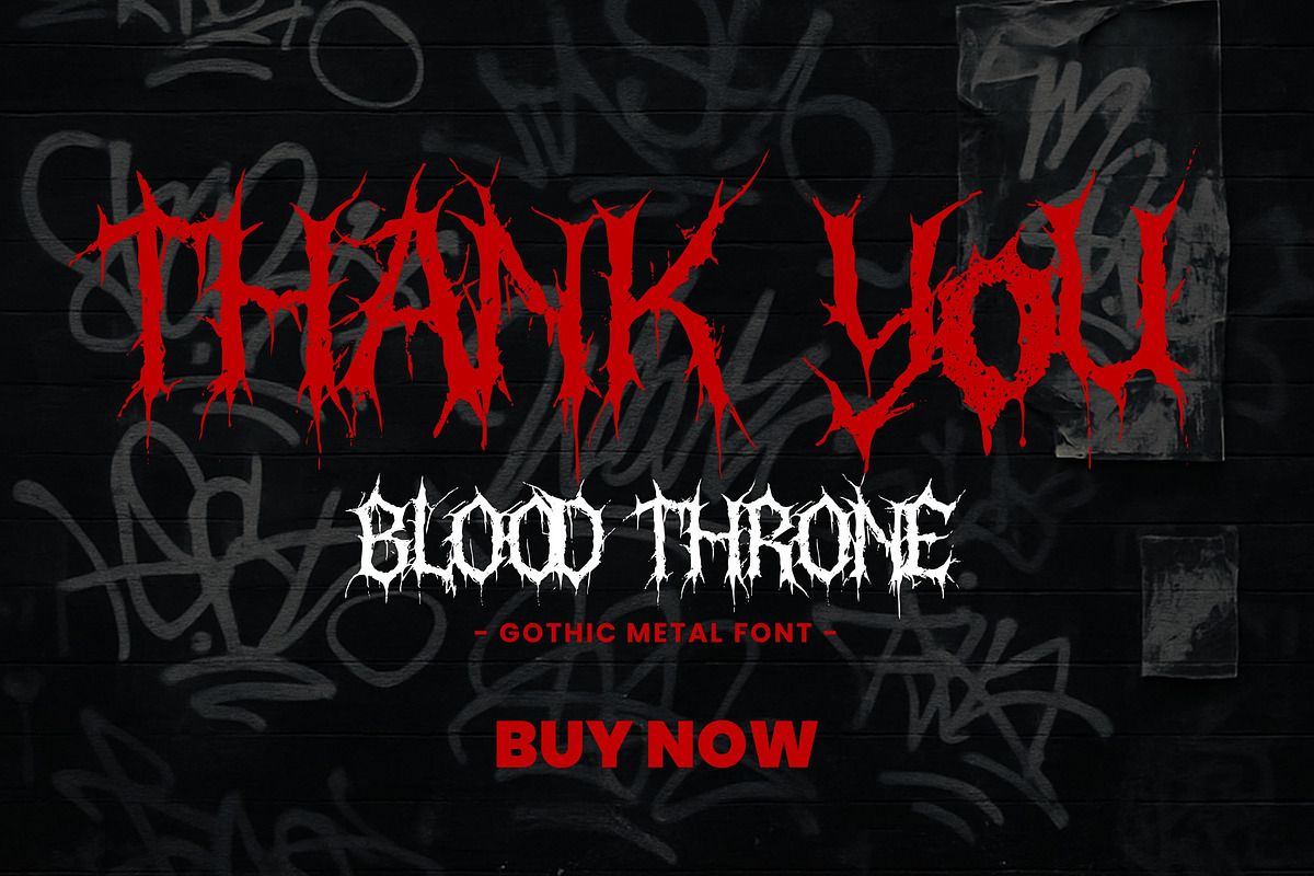 BloodThrone Gothic Metal Font, a Script Font by Art StoreID (Photo 12 of 12)