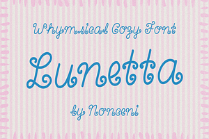 Lunetta Whimsical Swirly Font