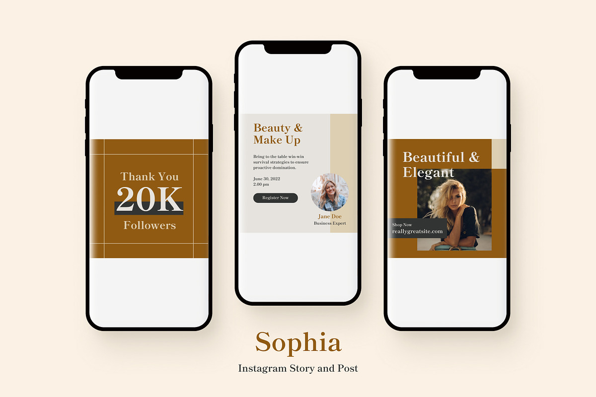 Sophie - Instagram Post Template, a Social Media Template by MYDesign (Photo 2 of 5)