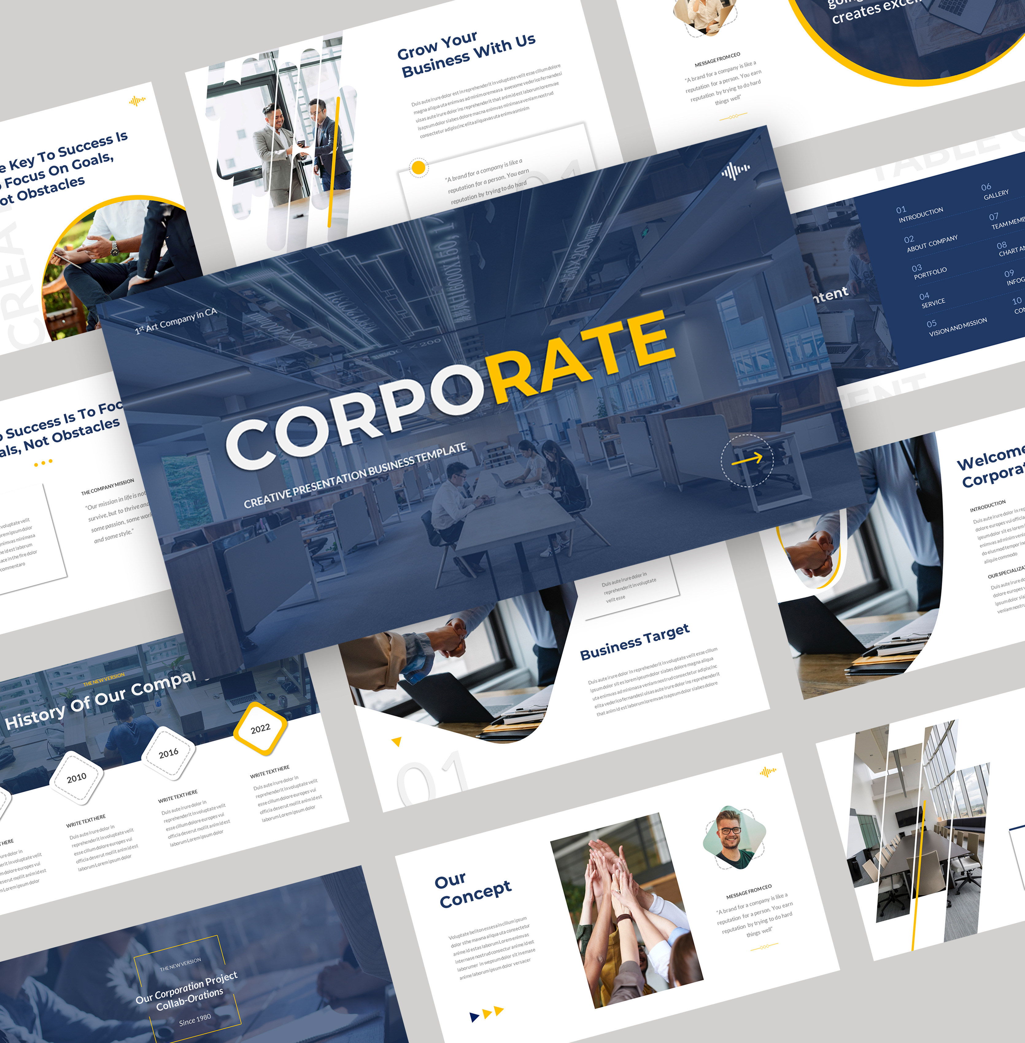 Corporate GoogleSlide Template, a Presentation Template by Jaruka