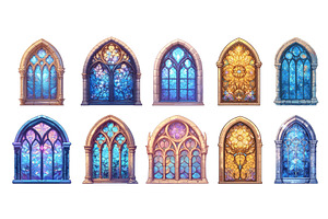 stained glass windows cartoon, an Object Illustration by Stock-Smart-Start