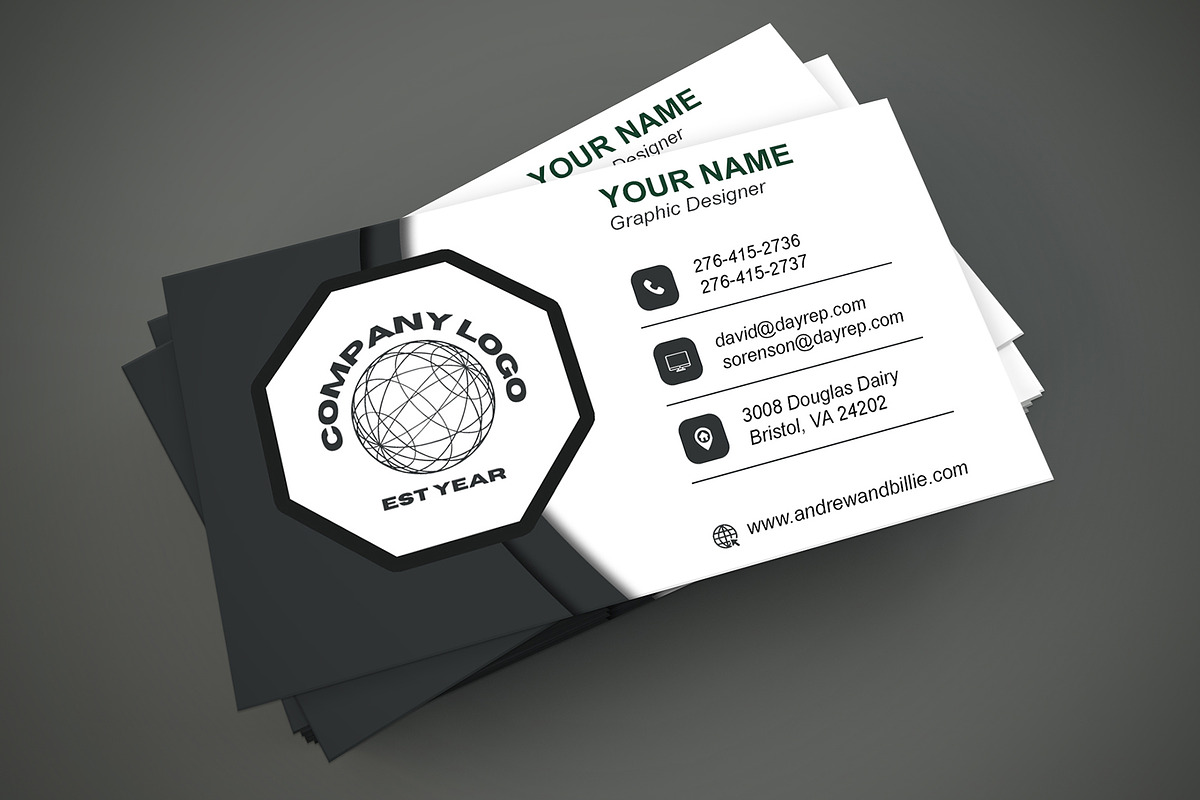 Monogram Realtor Card PSD preview 6