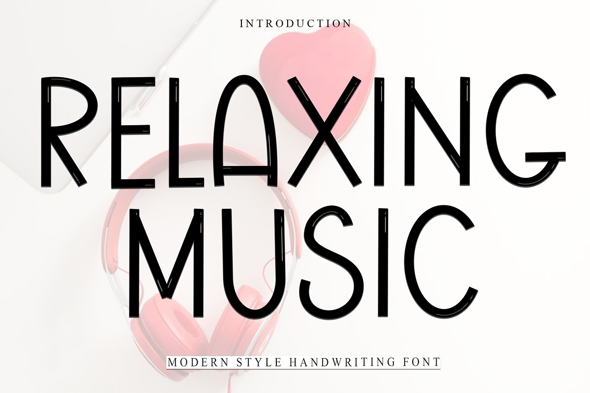 Relaxing Music, a Sans Serif Font by FreshTypeINK (Photo 1 of 8)
