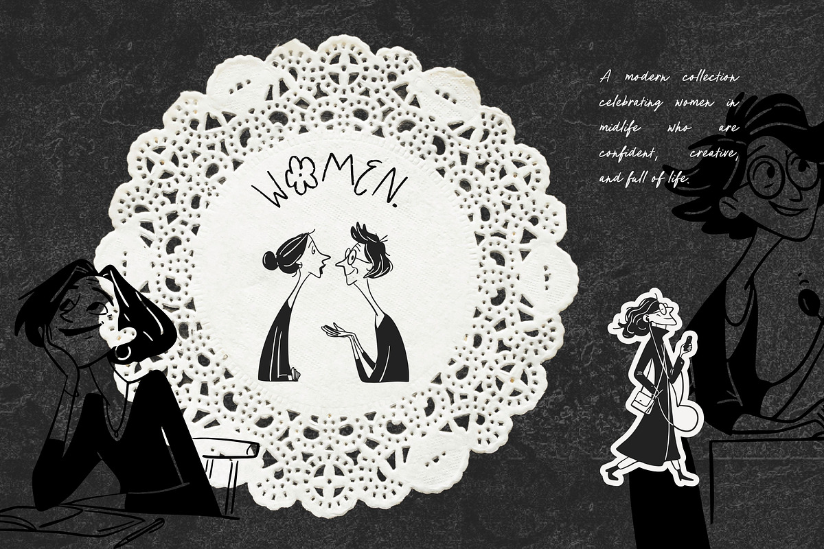Midlife Women: Hand-Drawn Line Art, a Person Illustration by Veyla (Photo 5 of 11)
