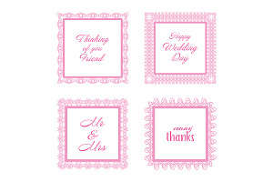 Pink Lacy Frames