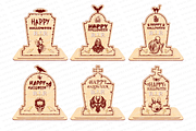 LED illuminated Halloween statuettes, a Pattern Graphic by MegaPrezencik (Thumbnail 2 of 5)