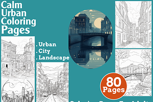 Calm Urban Coloring Pages For Adults