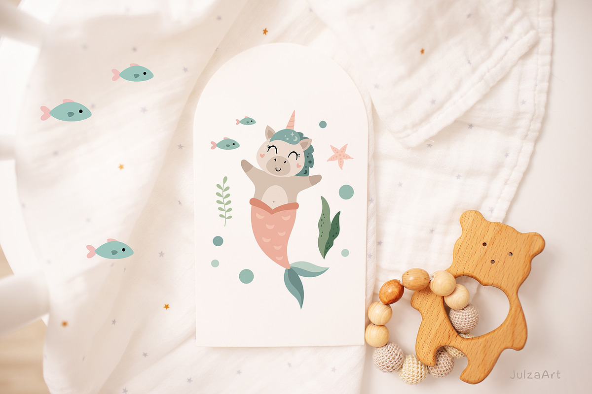 Mermaids collection, an Animal Illustration by JulzaArt (Photo 5 of 9)